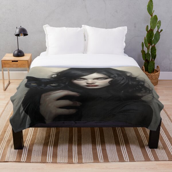 Aperçu de l'œuvre Femme mystérieuse et son chat magnétique créée et vendue par Extraordinarym.