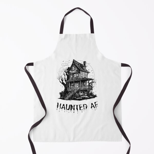 Item preview, HAUNTED AF Halloween Black White Art designed and sold by IssaraStudio.