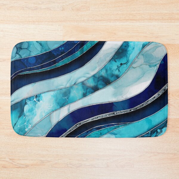 Item preview, Waves - Mixed Media Blue Abstract designed and sold by k9printart.