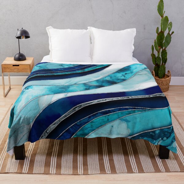 Item preview, Waves - Mixed Media Blue Abstract designed and sold by k9printart.