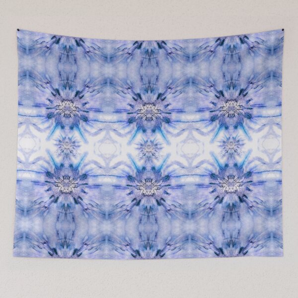 Item preview, Jerusalem Artichoke Daisy Supernova Flower EcoPrint Blue designed and sold by SpiritGifts.