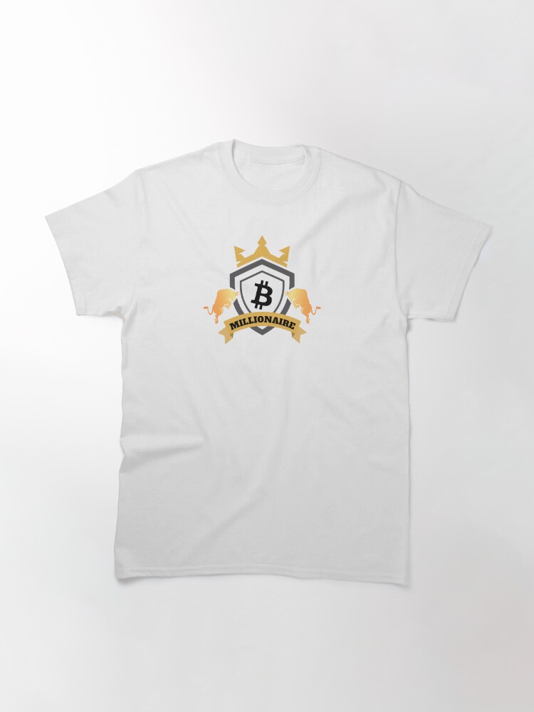 Thumbnail 3 of 7, Classic T-Shirt, Bitcoin Millionaire Unisex Crypto T-Shirt designed and sold by BTCWardrobeLeg.