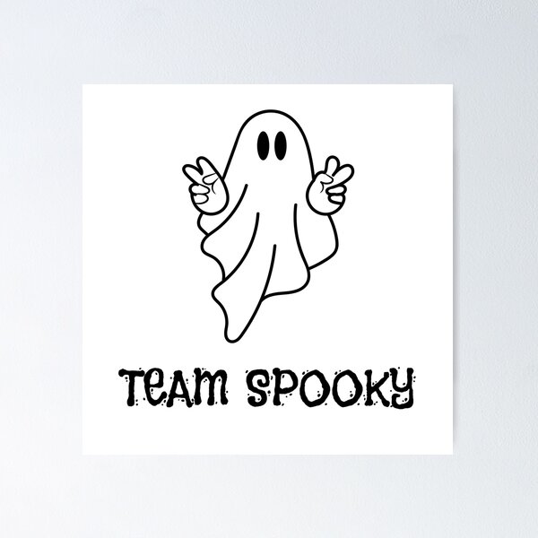 Item preview, TEAM SPOOKY Halloween Black White Art designed and sold by IssaraStudio.