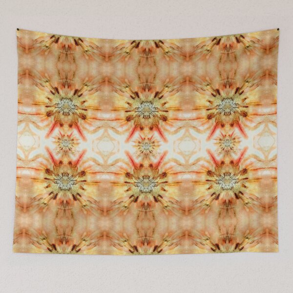 Item preview, Jerusalem Artichoke Daisy Supernova Flower EcoPrint Orange Brown designed and sold by SpiritGifts.