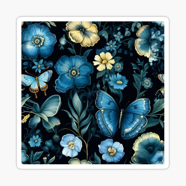 Item preview, Flowers and Butterflies designed and sold by Digital Dreamtales.