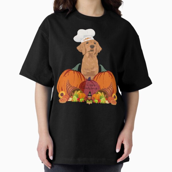 Item preview, Golden Retriever Thanksgiving  designed and sold by ValsCrazyCats.