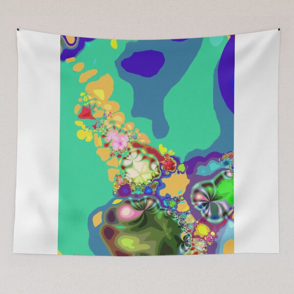 Item preview, Floral decoration on a blue background designed and sold by Ivicaartist.