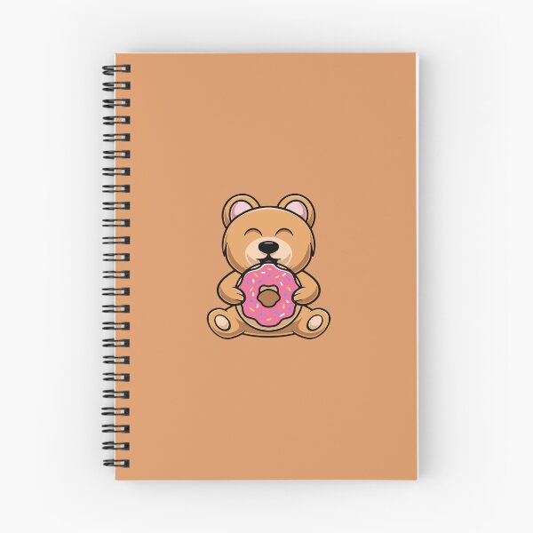 Item preview, Cute bear eating donut cartoon illustration designed and sold by cubbone.