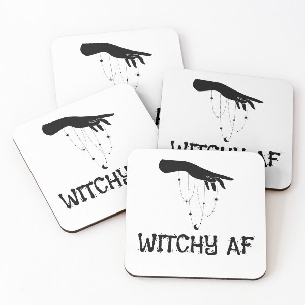 Item preview, Witchy AF Halloween Black White Art designed and sold by IssaraStudio.