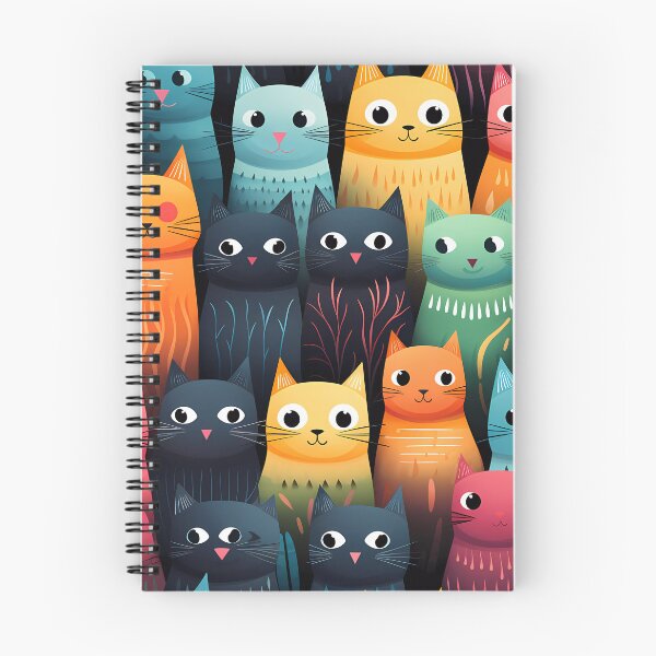 Item preview, Cat doodle cat seamless patterns  designed and sold by Paint U by Krisanee.