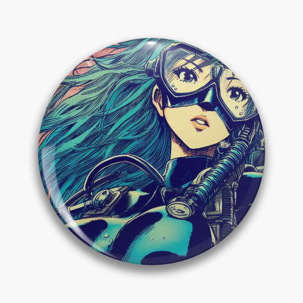Item preview, Female Scuba Diver - Heroic Manga Cartoon designed and sold by andydavistech.