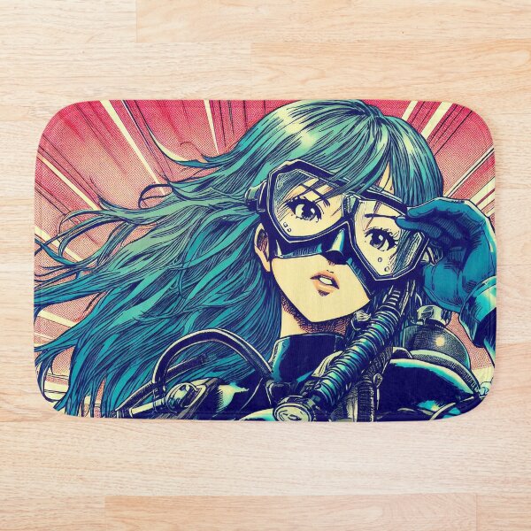 Item preview, Female Scuba Diver - Heroic Manga Cartoon designed and sold by andydavistech.