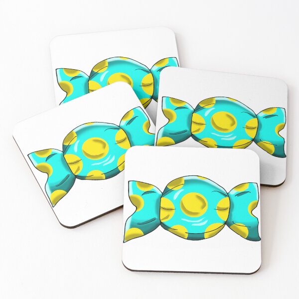 Item preview, Sweet candy with aqua green wrapper and yellow dots designed and sold by shennix.