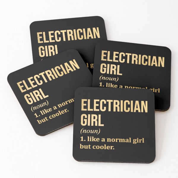 Item preview, Electrician Girl Definition Electrician in Gold designed and sold by XCIV.