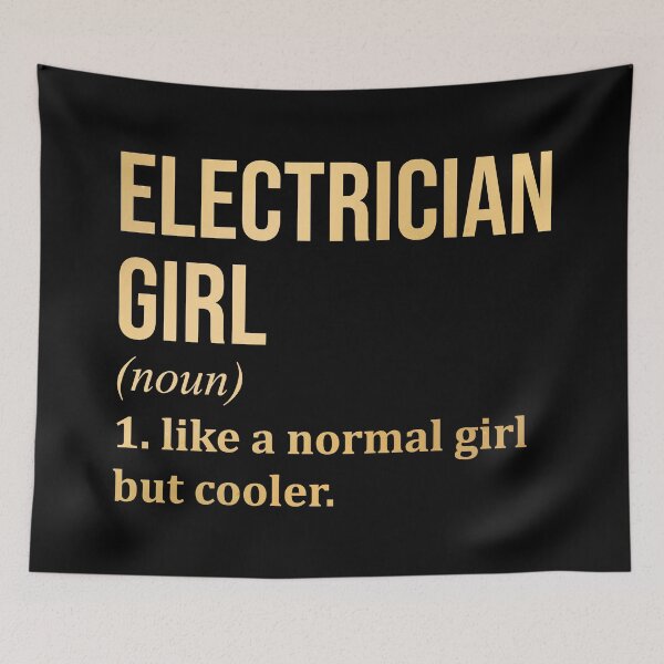 Item preview, Electrician Girl Definition Electrician in Gold designed and sold by XCIV.