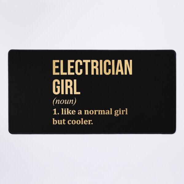 Item preview, Electrician Girl Definition Electrician in Gold designed and sold by XCIV.