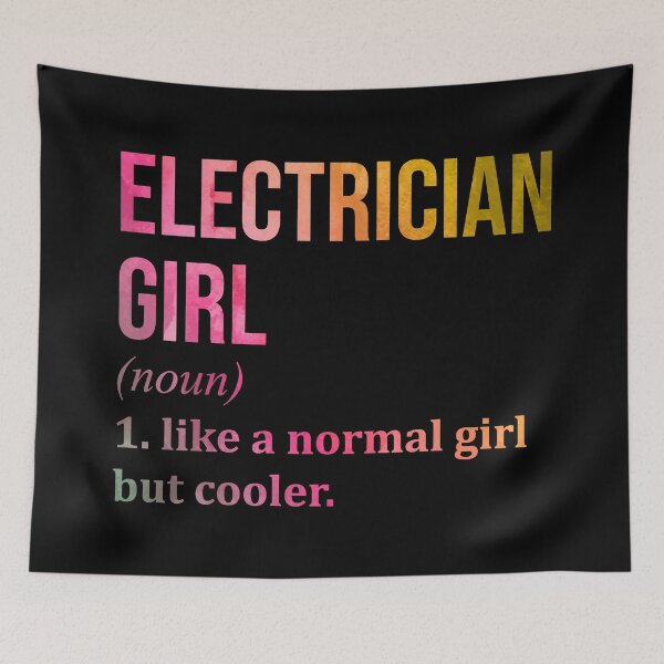 Item preview, Electrician Girl Definition Electrician in Watercolor designed and sold by XCIV.