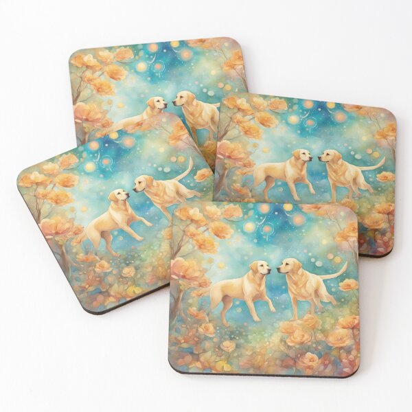 Item preview, Playful Mosaic Golden Labrador Retrievers  designed and sold by purplesensation.