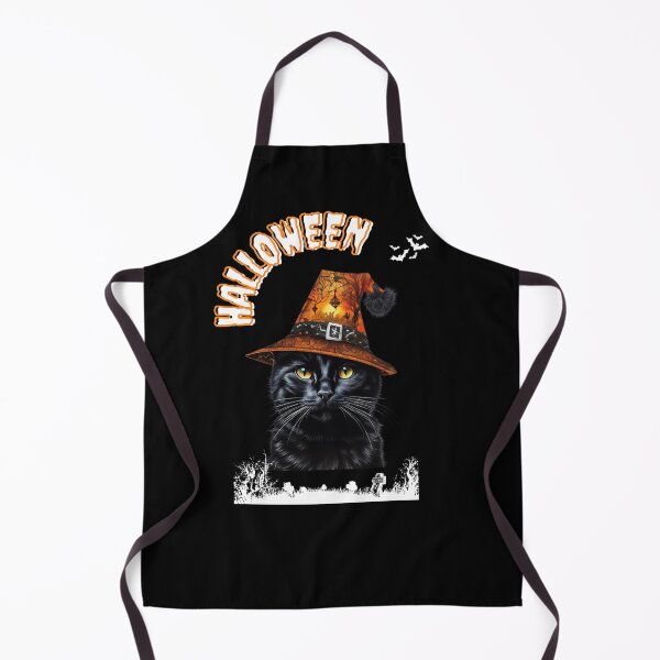 Item preview, Camiseta de Halloween con escena de gato negro, murciélagos y telaraña, estilo naranja y negro designed and sold by DeJuin.