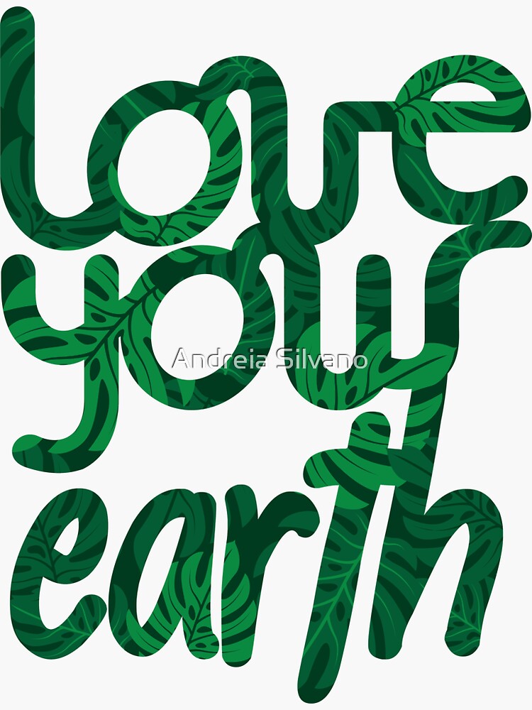 Thumbnail 3 of 3, Sticker, Love your Earth II designed and sold by Andreia Silvano.