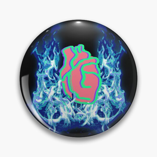 Item preview, Heart on fire - Blue flame  designed and sold by Rosamint.