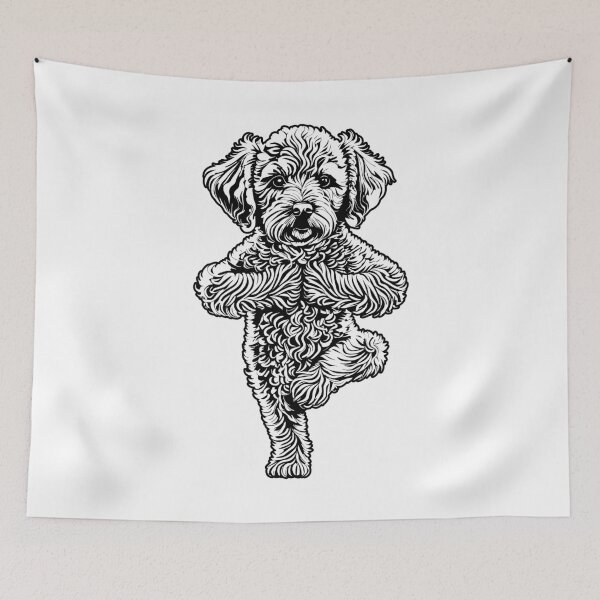 Item preview, Poodle Yoga Puppy Dog Funny Dogs Tree Pose Vrikshasana designed and sold by GrandeDuc.