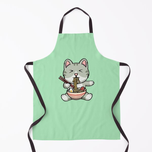Item preview, Cute cat eating soba noodles cartoon icon illustration designed and sold by cubbone.