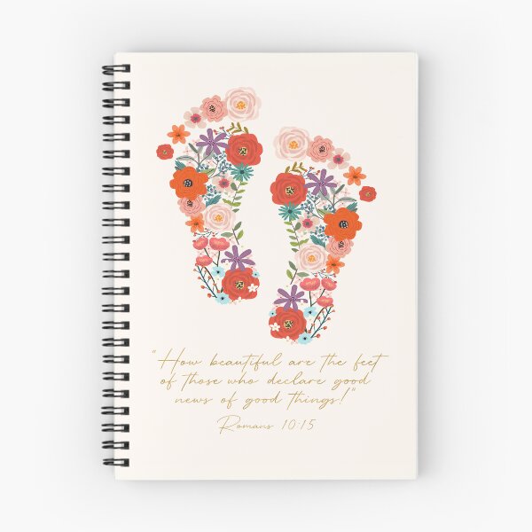 Item preview, Romans 10:15 (Floral Foot Print) designed and sold by Paper Bee Gift Shop.