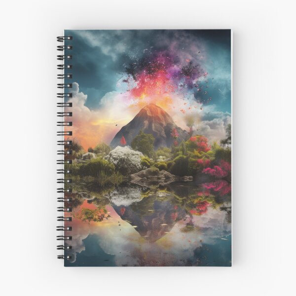 Item preview, Surreal landscape featuring vibrant flora, and a dreamy sky designed and sold by Whimsicalhub.