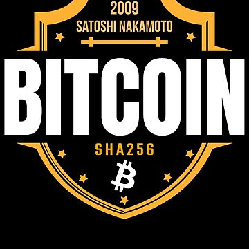 Artwork thumbnail, Bitcoin Shield, 2009, Unisex T-Shirt by Christoffer Vuolo Junros