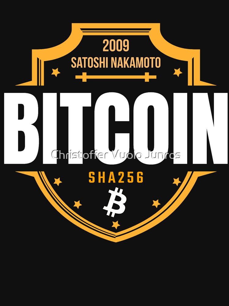 Thumbnail 7 of 7, Classic T-Shirt, Bitcoin Shield, 2009, Unisex T-Shirt designed and sold by BTCWardrobeLeg.