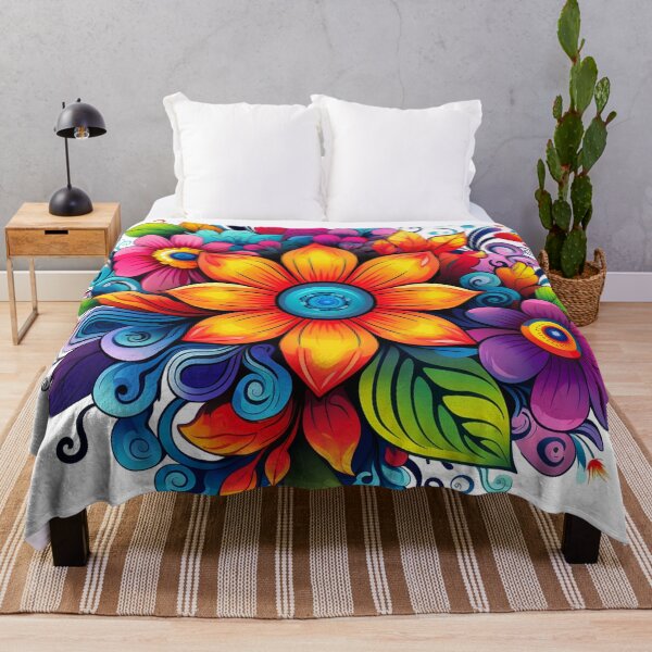 Item preview, bright colored flowers designed and sold by Nanthikan.