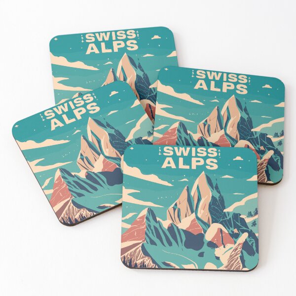 Item preview, Vintage Swiss Alps Travel - Majestic Alpine Scenery designed and sold by InkBlvd.
