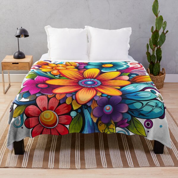 Item preview, bright colored flowers designed and sold by Nanthikan.