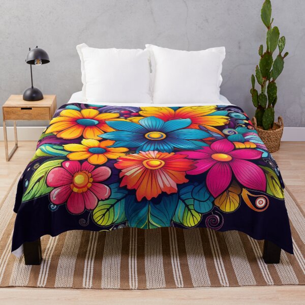 Item preview, bright colored flowers designed and sold by Nanthikan.