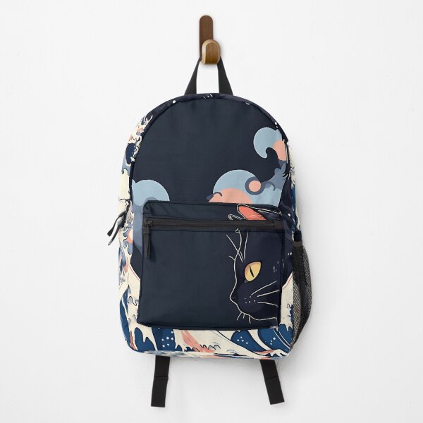 Item preview, Enigmatic Black Cat Braving Ocean's Embrace designed and sold by Cat-Wave-Dream.