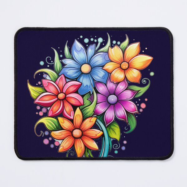 Item preview, bright colored flowers designed and sold by Nanthikan.
