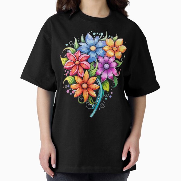 Item preview, bright colored flowers designed and sold by Nanthikan.