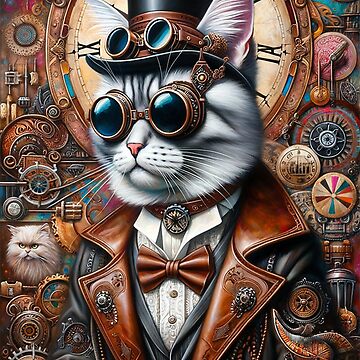 Artwork thumbnail, Steampunk Serenity: The Wild West Whiskers, Steampunk Cat by bsilvia