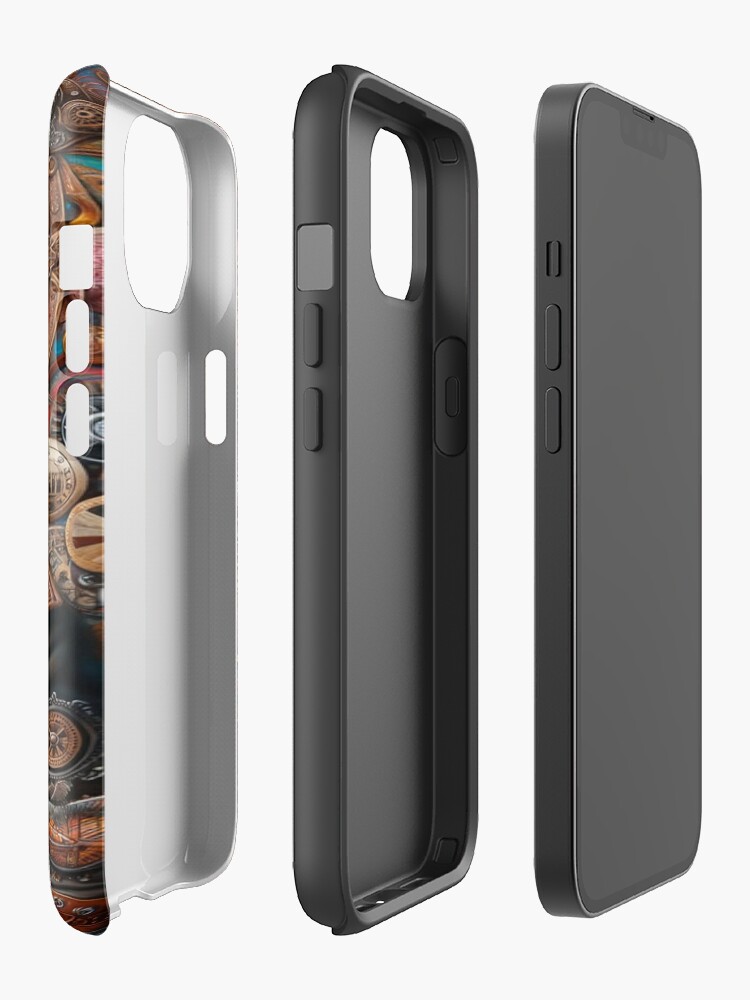 Thumbnail 2 of 4, iPhone Case, Steampunk Serenity: The Wild West Whiskers, Steampunk Cat designed and sold by bsilvia.