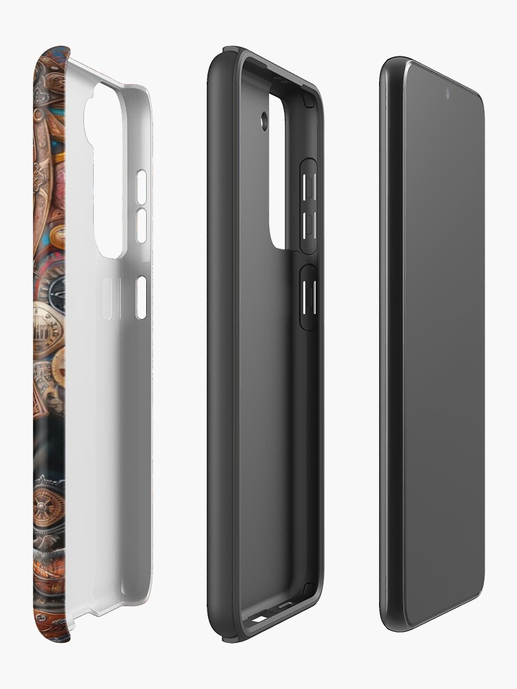 Thumbnail 2 of 4, Samsung Galaxy Phone Case, Steampunk Serenity: The Wild West Whiskers, Steampunk Cat designed and sold by bsilvia.