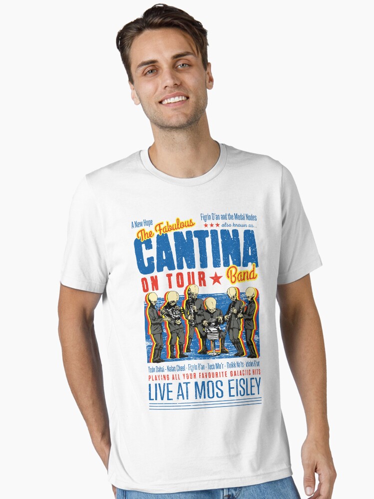 Thumbnail 2 of 7, Essential T-Shirt, Cantina Band Live At Mos Eisley designed and sold by Purakushi.