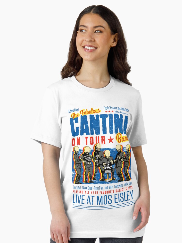 Thumbnail 1 of 7, Essential T-Shirt, Cantina Band Live At Mos Eisley designed and sold by Purakushi.