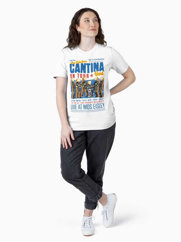 Thumbnail 4 of 7, Essential T-Shirt, Cantina Band Live At Mos Eisley designed and sold by Purakushi.