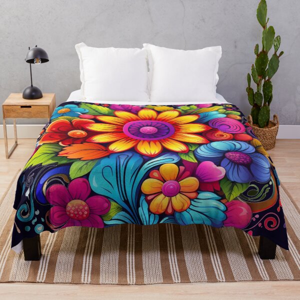 Item preview, bright colored flowers designed and sold by Nanthikan.