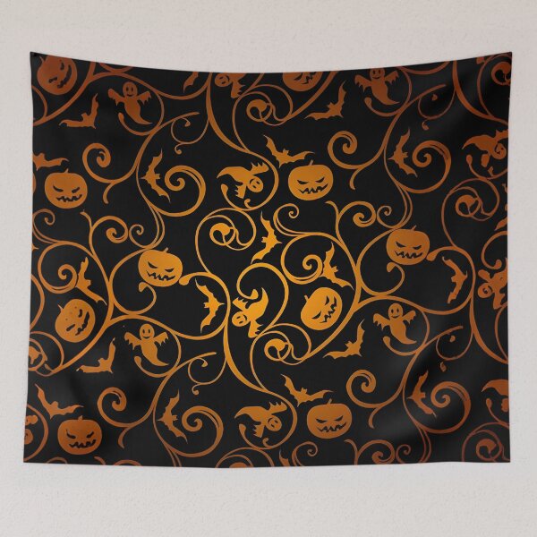 Item preview, Halloween themed pattern - Pumpkins and Ghosts designed and sold by ManuelAndreas.
