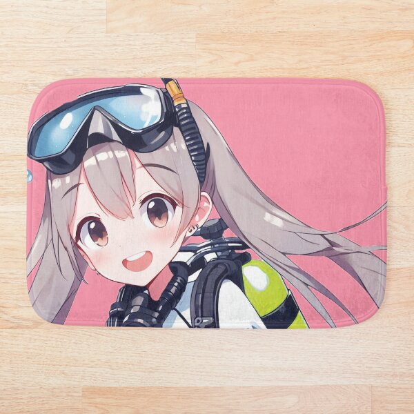Item preview, Cute Anime Scuba Diver Girl (Pink) designed and sold by andydavistech.