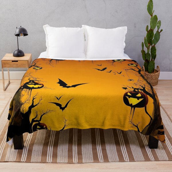 Item preview, Halloween themed pattern - Pumpkins and Bats designed and sold by ManuelAndreas.