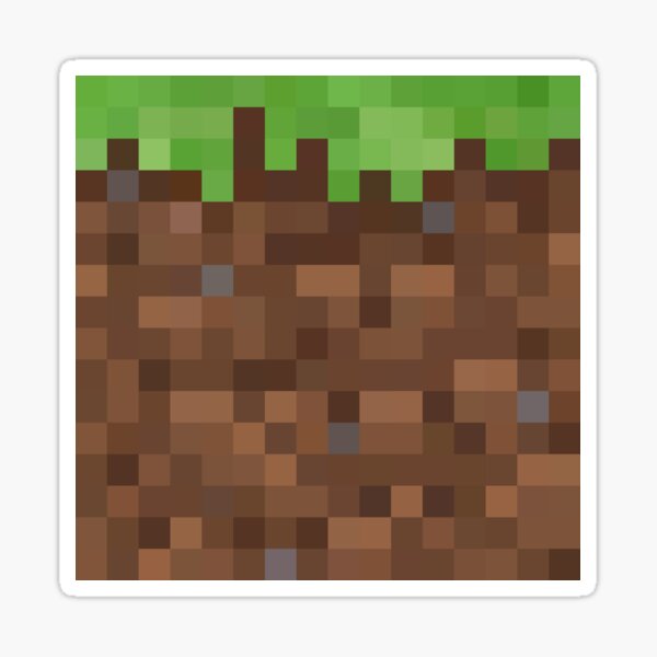 minecraft dirt block Sticker for Sale by Margaritta