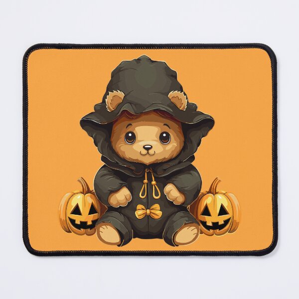 Item preview, kawaii Bear in Halloween costume and pumpkin designed and sold by Niktarka.